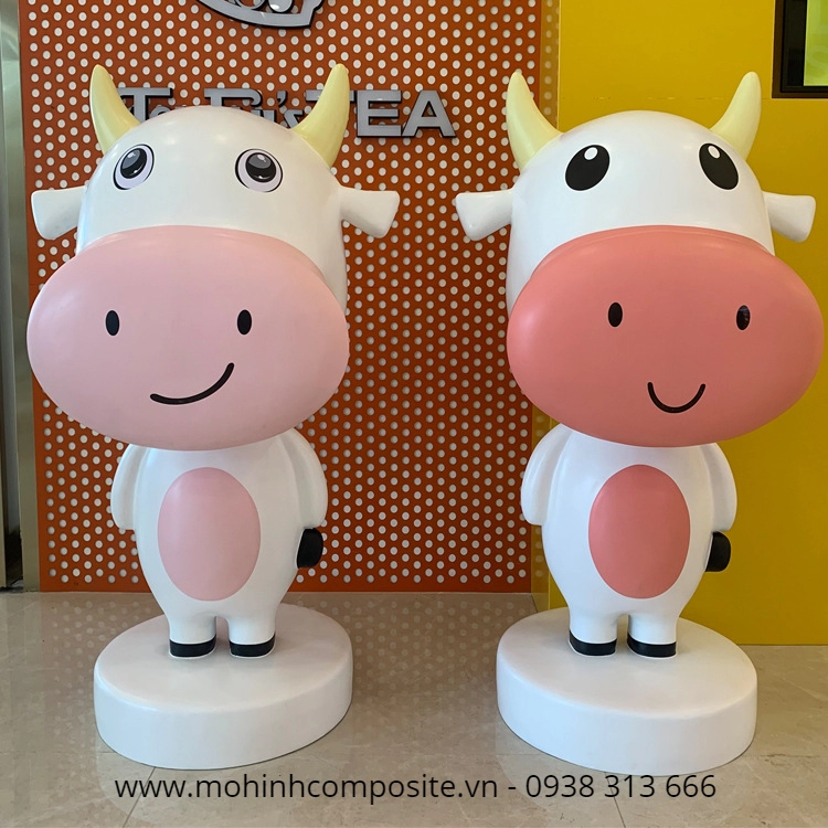 mo hinh bang nhua composite cao cap17 2 4123 - Mô hình chú bò kèm đế từ composite cao cấp cao 1200mm